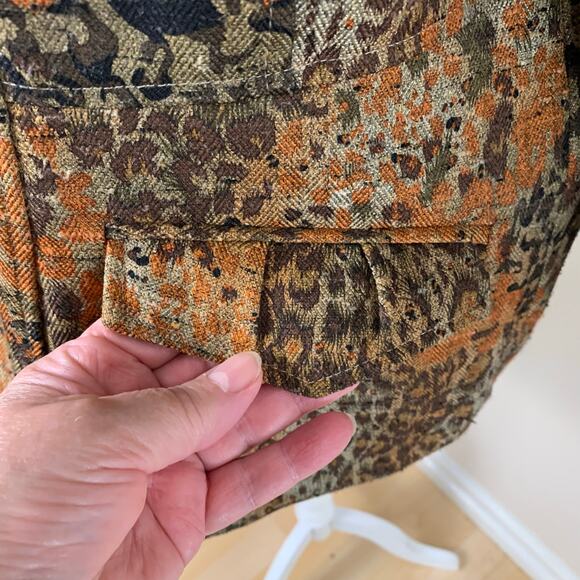 Vintage Coldwater Creek Size 18W Leopard Blazer Jacket Tapestry Fall Colors - Picture 6 of 11